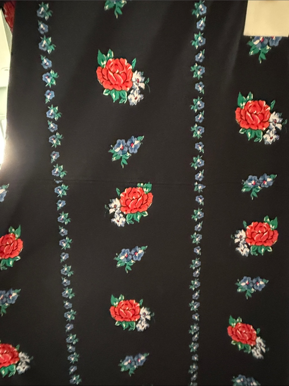 Tory Burch Navy Floral Polo Midi Dress with Cream Collar - Picture 4 of 8